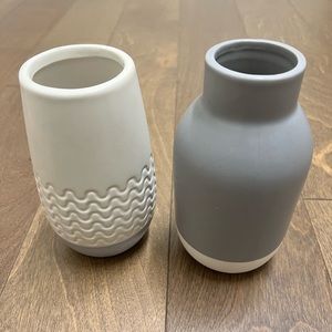White and Gray small Vases